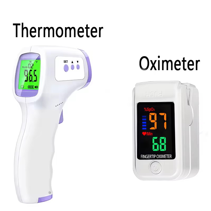 Pulse Oximeter - Berührungsloses Infrarot-Stirnthermometer oder Fingerpulsoximeter, digitales Gesundheitsgerät