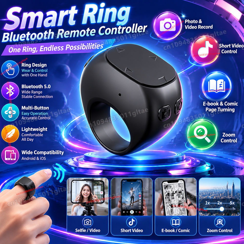 Blood Pressure Monitor - Mobil-Maus-Ring-Fernbedienung Kabellos mit Touchpad Smart Screen